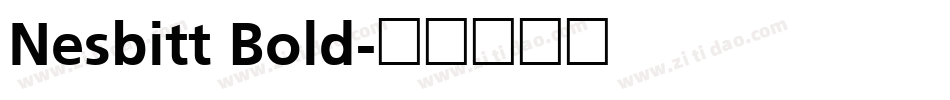 Nesbitt Bold字体转换